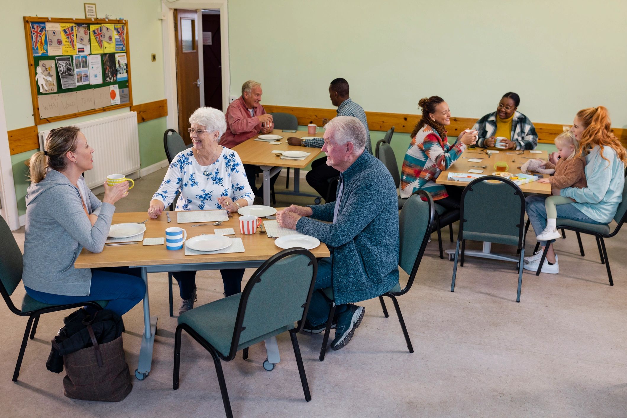 Community members gathering together